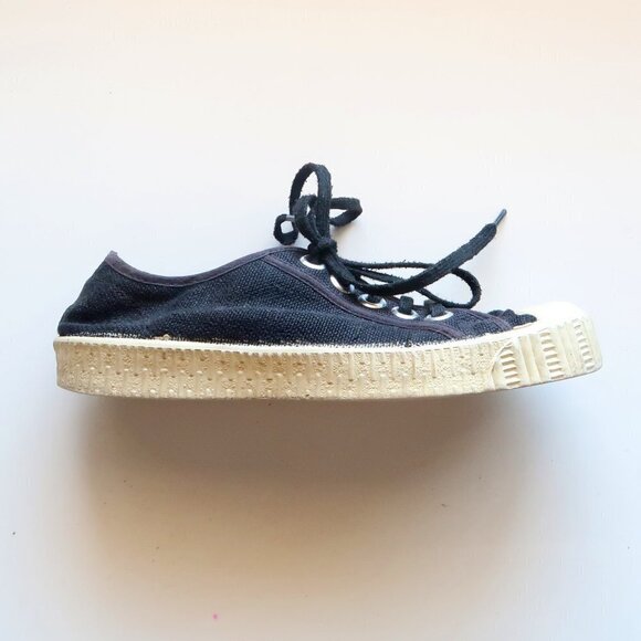 SPALWART Black & White Linen Lace-up Keds / Sneakers / Sports Shoes Size - Picture 10 of 15